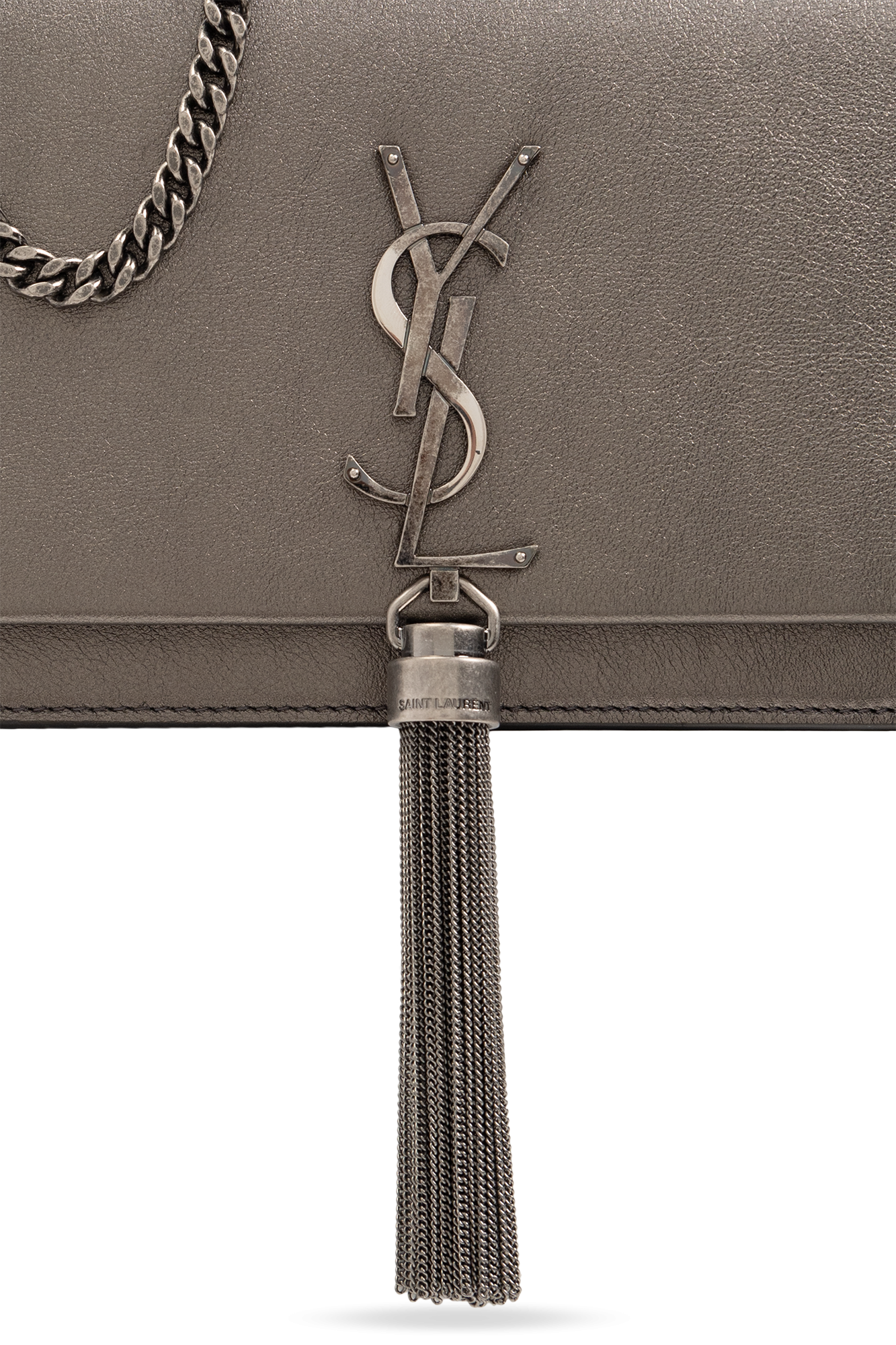 Ysl grey tassel bag hot sale